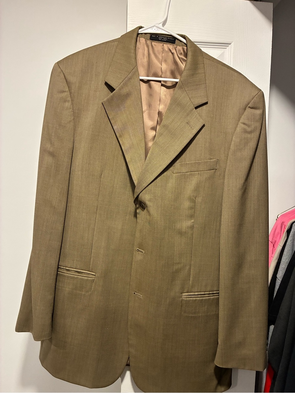 Albert Nipon Men's Olive-Tan Single-Breasted Blazer with Matching Pants
